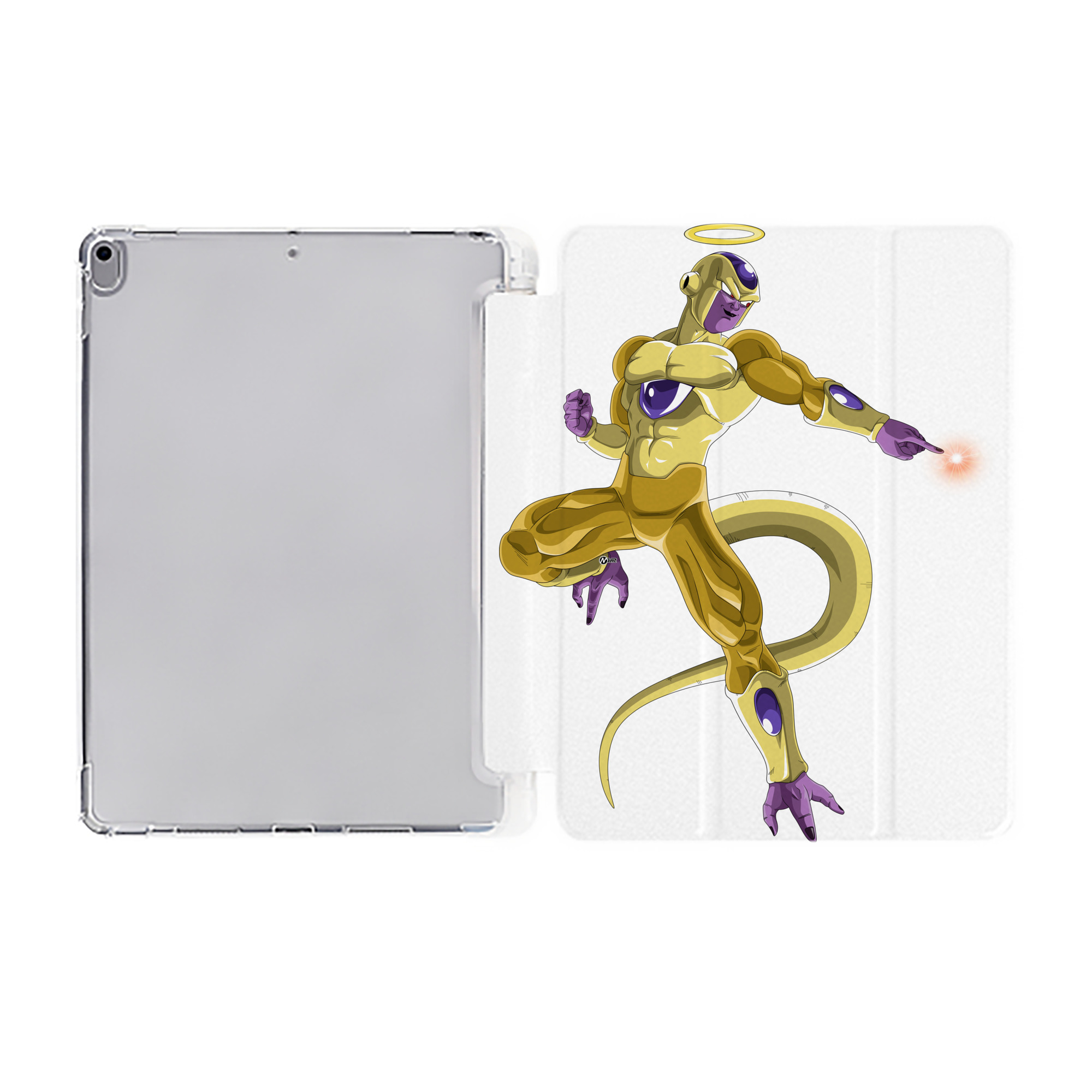 （画像用） ドラゴンボール フリーザ DRAGON BALL Frieza IPad ケース ペン収納付き 三つ折りスタンド PUレザー×シリコン 対応機種9.5/10.5/10.9インチ